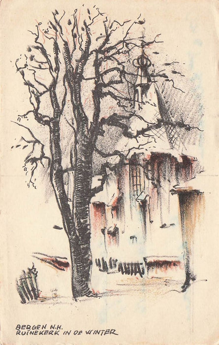 Bergen NH Ruinekerk In De Winter