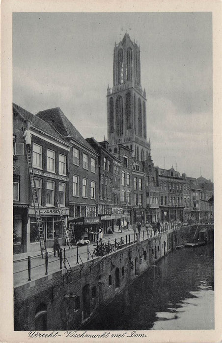 Utrecht-Vischmarkt Met Dom