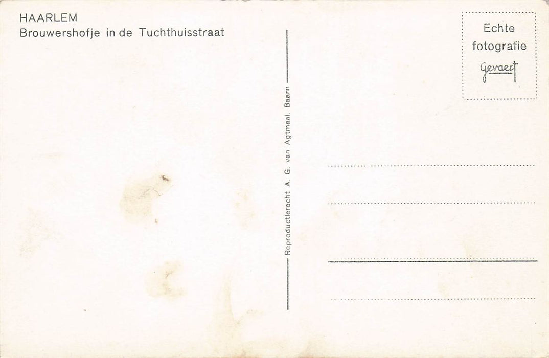 Haarlem Brouwershofje In De Tuchthuisstraat