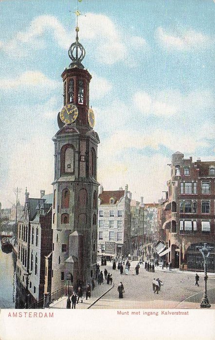 Amsterdam Munt Met Ingang Kalverstraat