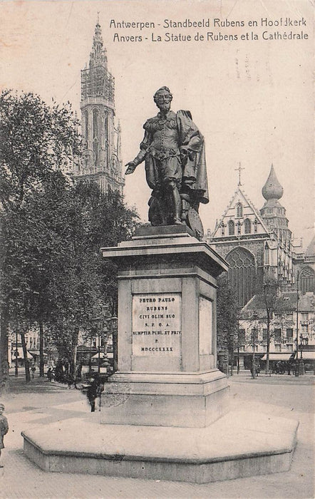 Antwerpen Standbeeld Rubens En Hoofdkerk