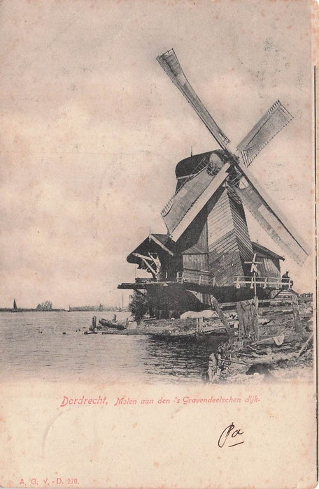 Dordrecht Molen Aan Den 'S Gravendeelschen Dijk