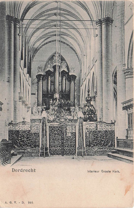Dordrecht Interieur Groote Kerk.