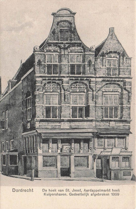 Dordrecht De Hoek Van St Joost Aardappelmarkt Hoek Kuipershaven.