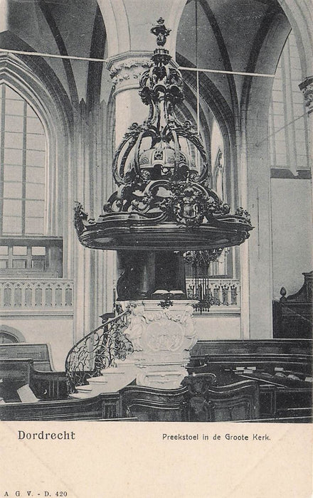 Dordrecht Preekstoel In De Groote Kerk.