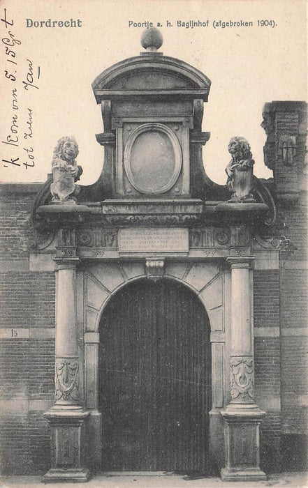 Dordrecht Poortje A H Bagijnhof (Afgebroken 1904)