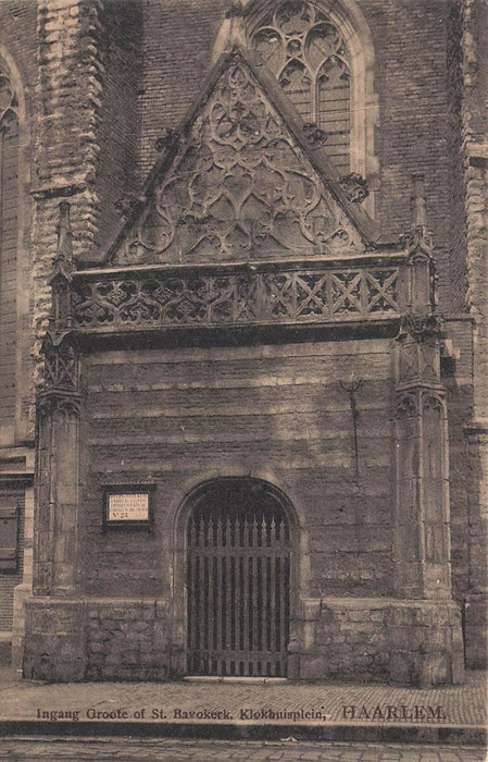 Ingang Groote Of St Bavokerk Klokhuisplein Haarlem