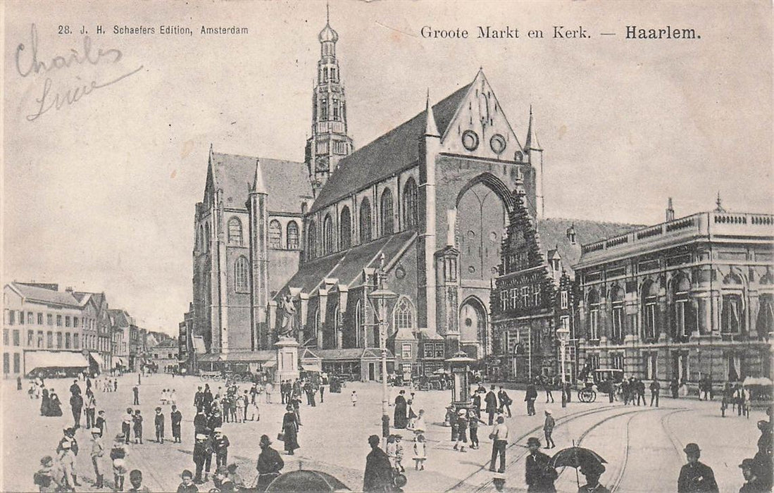 Groote Markt En Kerk Haarlem.
