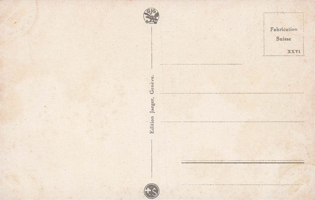 Geneve Lle J.-J Rousseau Et Le Mont-Blanc