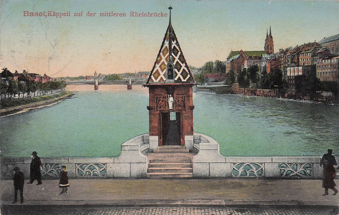 Basel Kappeli Auf Der Mittleren Rheinbrucke