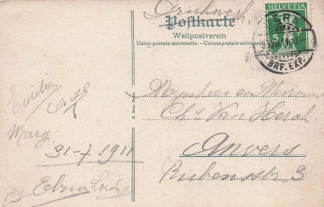 Basel Kappeli Auf Der Mittleren Rheinbrucke