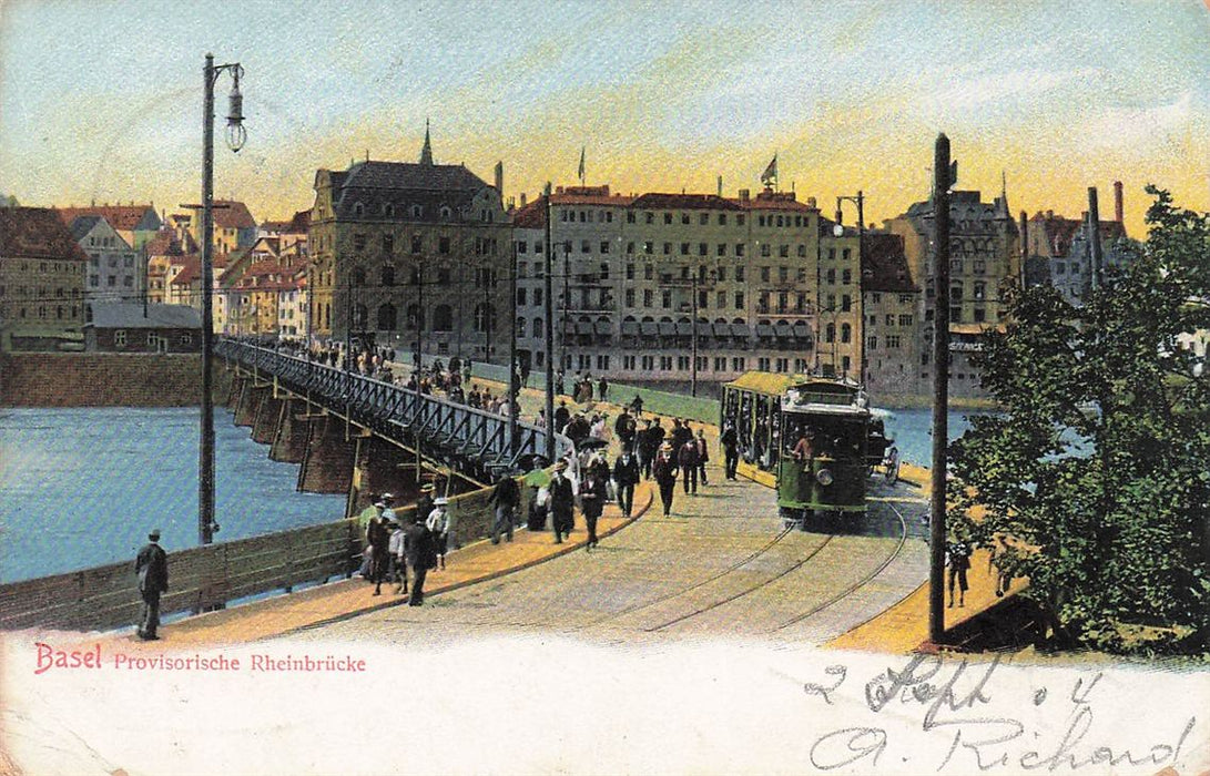 Basel Provisorische Rheinbrucke