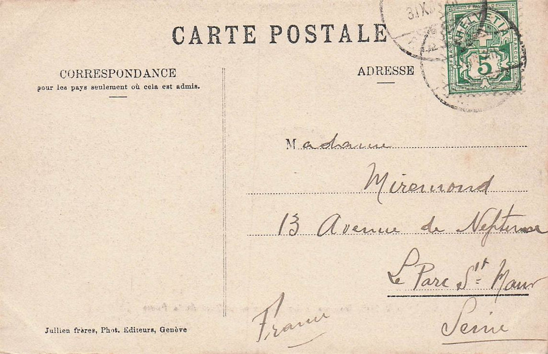 Geneve Le Rhone Et Le Quai De La Poste