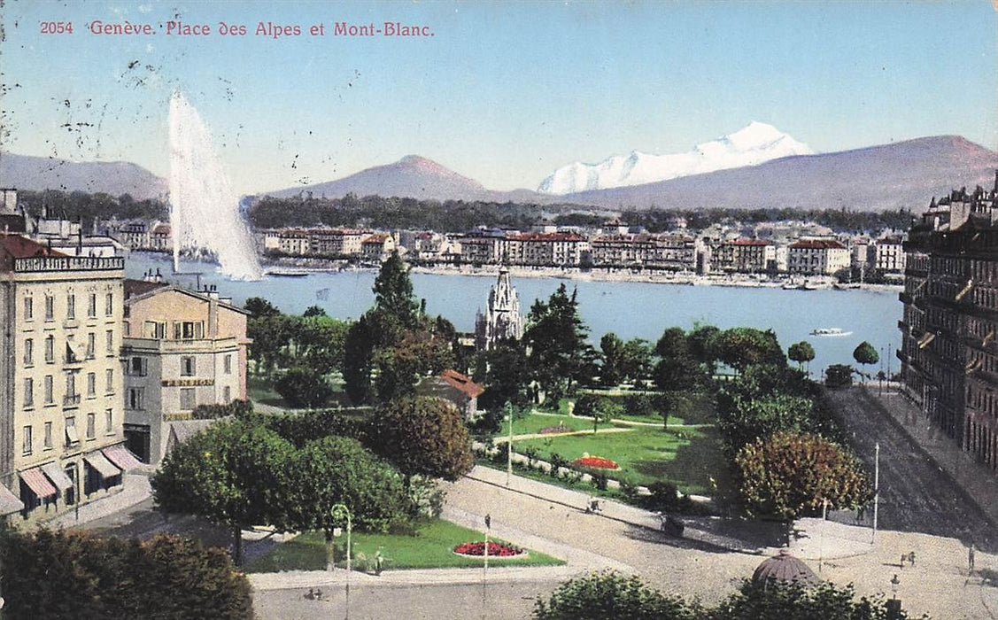 Geneve Place Des Alpes Et Mont-Blanc