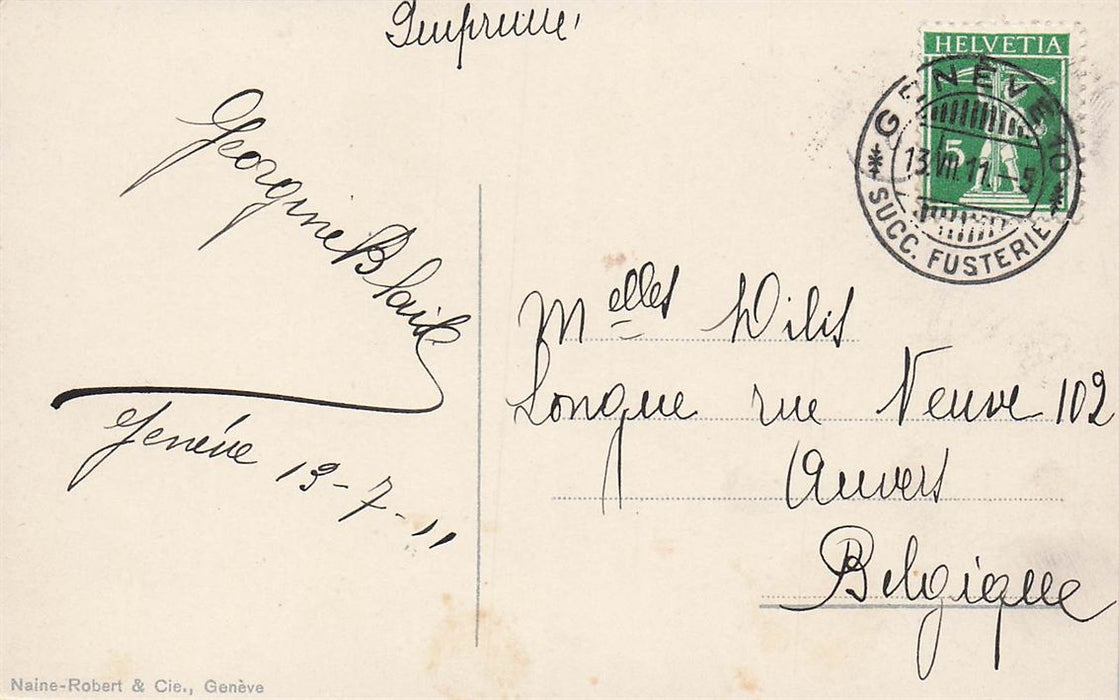 Geneve Place Des Alpes Et Mont-Blanc