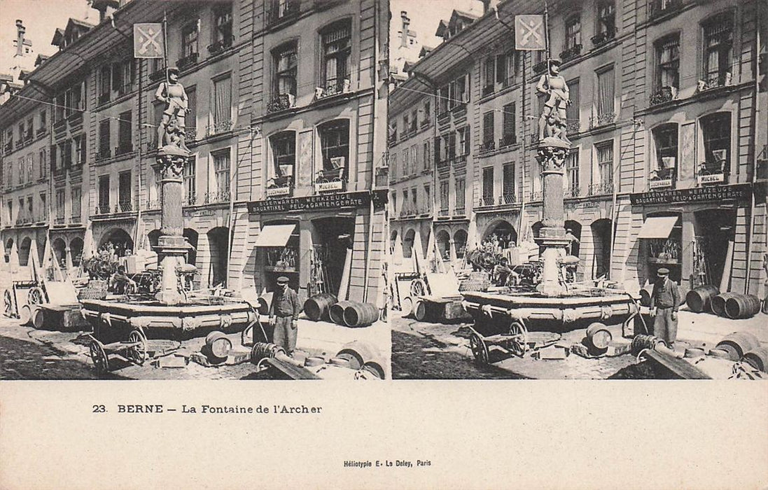 Berne La Fontaine De L'Archer Heliatypie