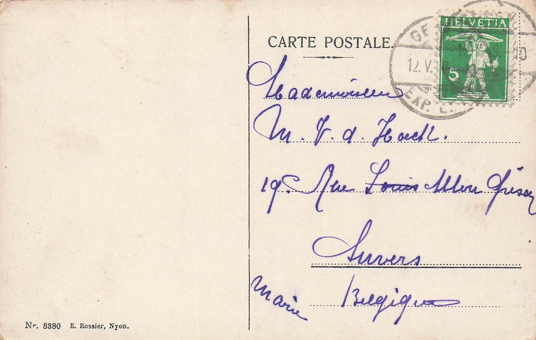 Geneve Au Coucher Du Soleil.