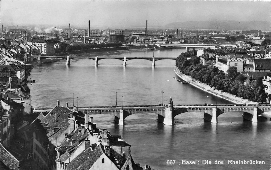 Basel: Die Drei Rheinbrucken
