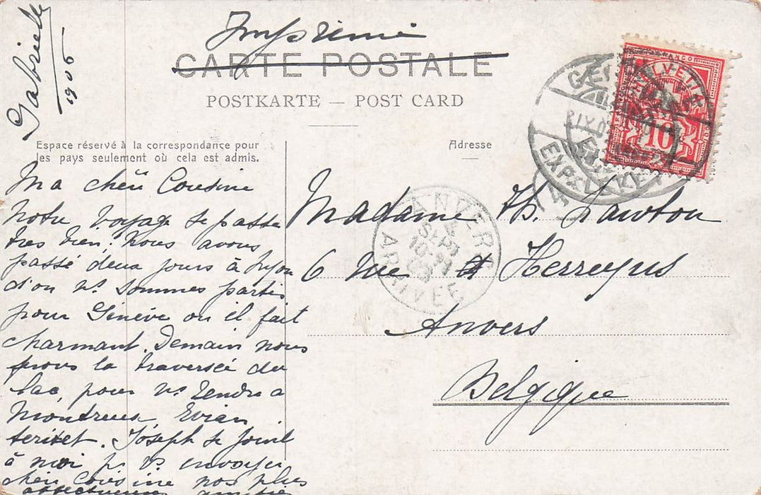 Geneve Vue De La Ville Depuis Les Paquis