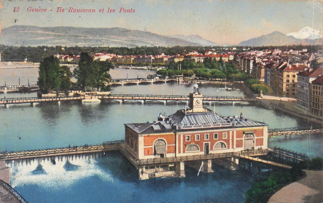 Geneve Le Rousseau Et Les Ponts