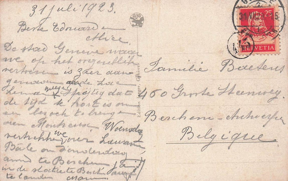 Geneve Le Rousseau Et Les Ponts