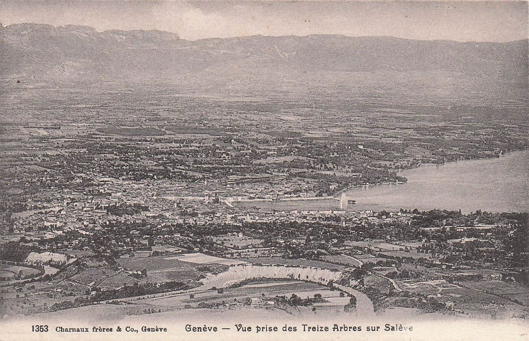 Geneve Vue Prise Des Treize Arbres Sur Saleve