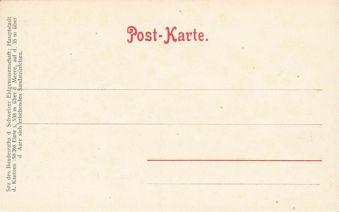 Hauptansicht Von Bern Sitz Des Bundesraths