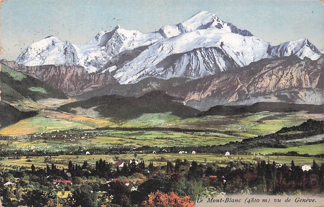 Mont-Blanc (4810 M) Vu De Geneve.