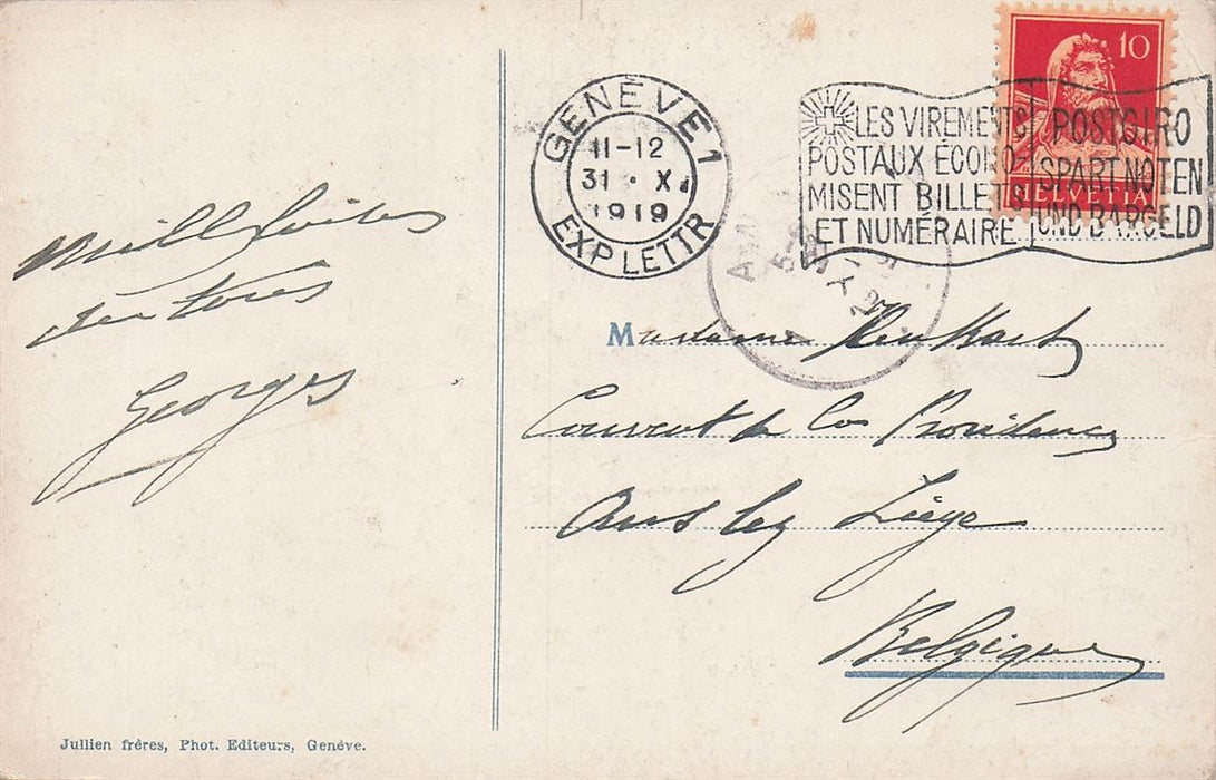 Mont-Blanc (4810 M) Vu De Geneve.