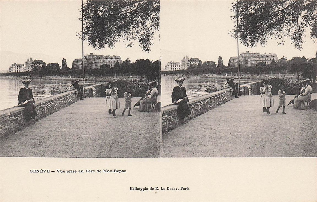 Geneve Vue Prise Au Parc De Mon-Repos