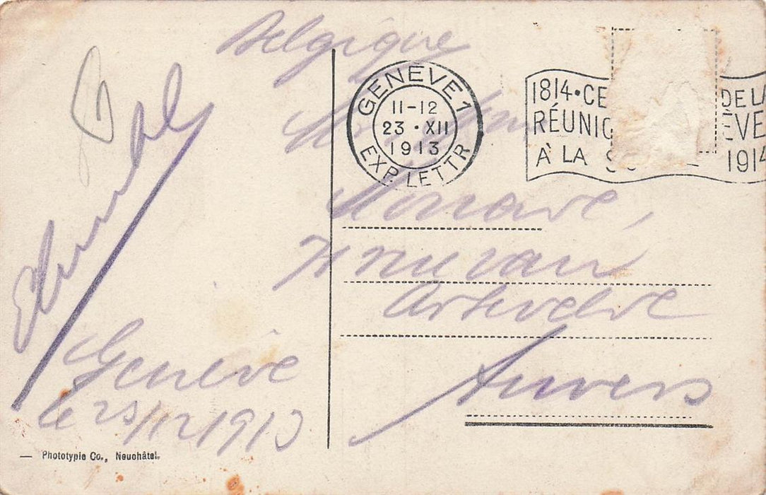 Geneve Place Et Gare De Cornavin.