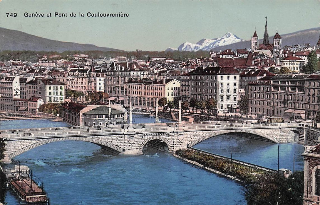 Geneve Et Pont De La Coulouvreniere