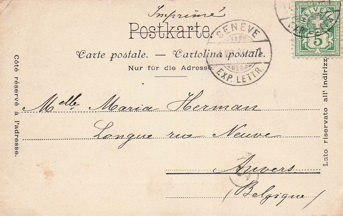 Geneve Pont Des Bergues Et Ile Rousseau