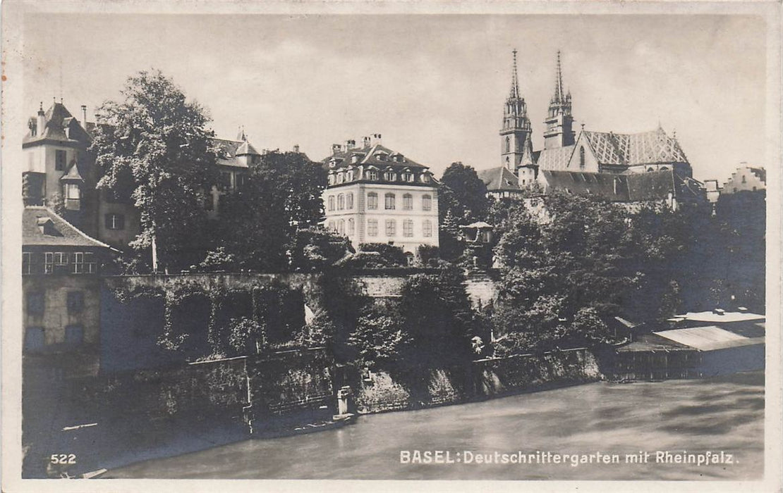 Basel: Deutschrittergarten Mit Rheinpfalz.