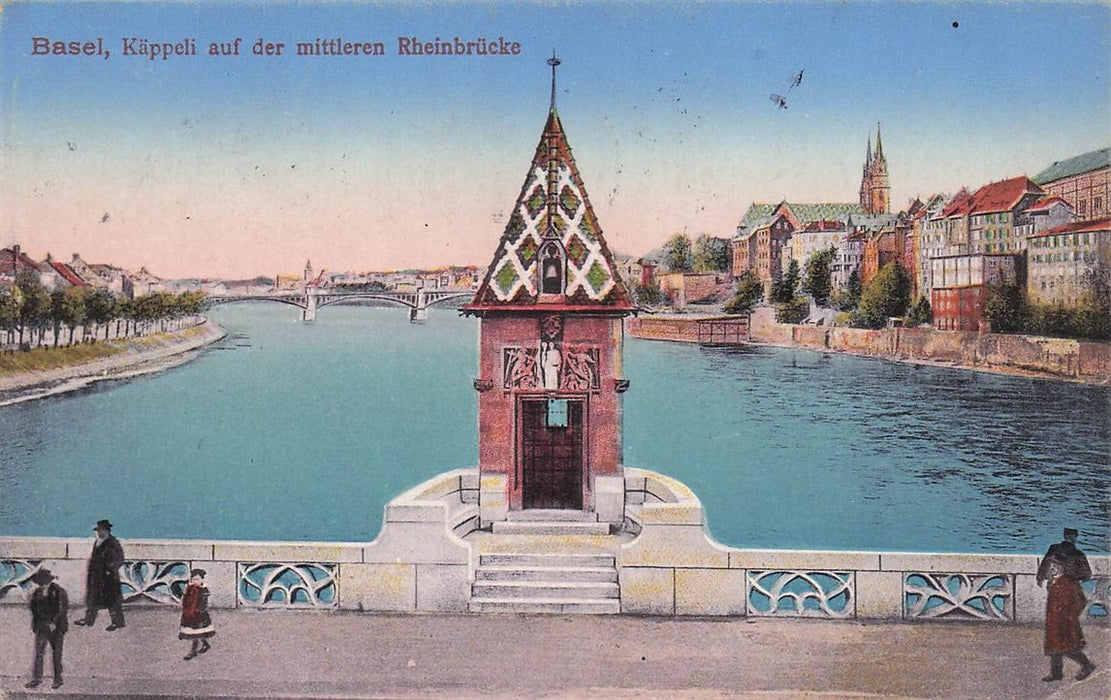 Basel Kappeli Auf Der Mittleren Rheinbrucke