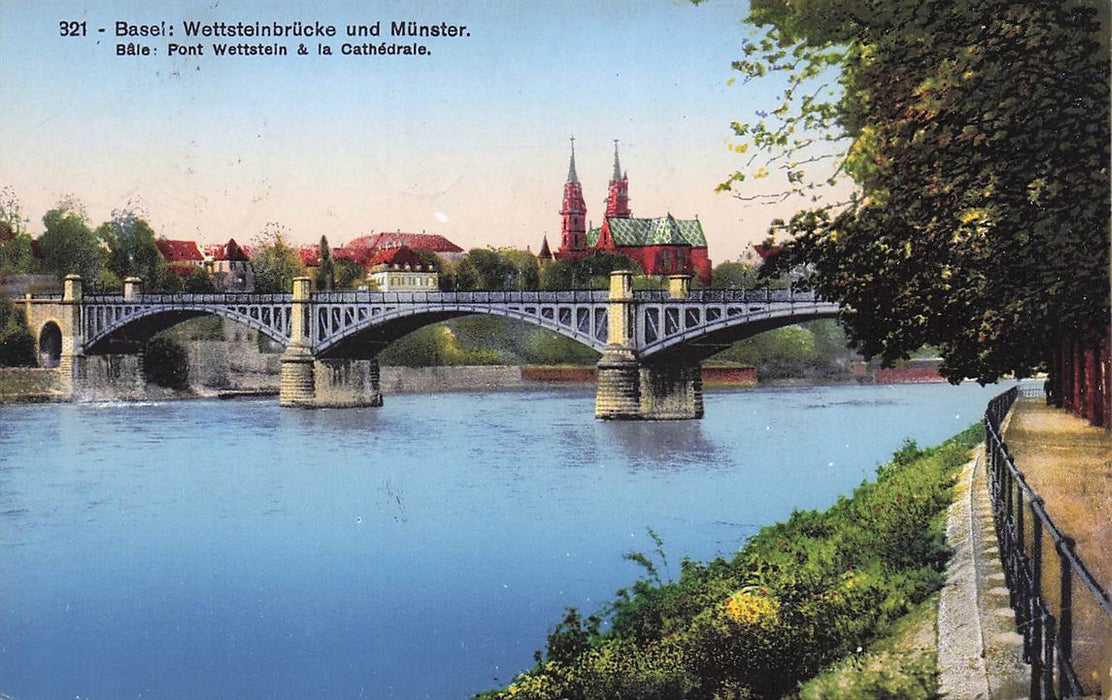 Basel: Wettsteinbrucke Und Munster