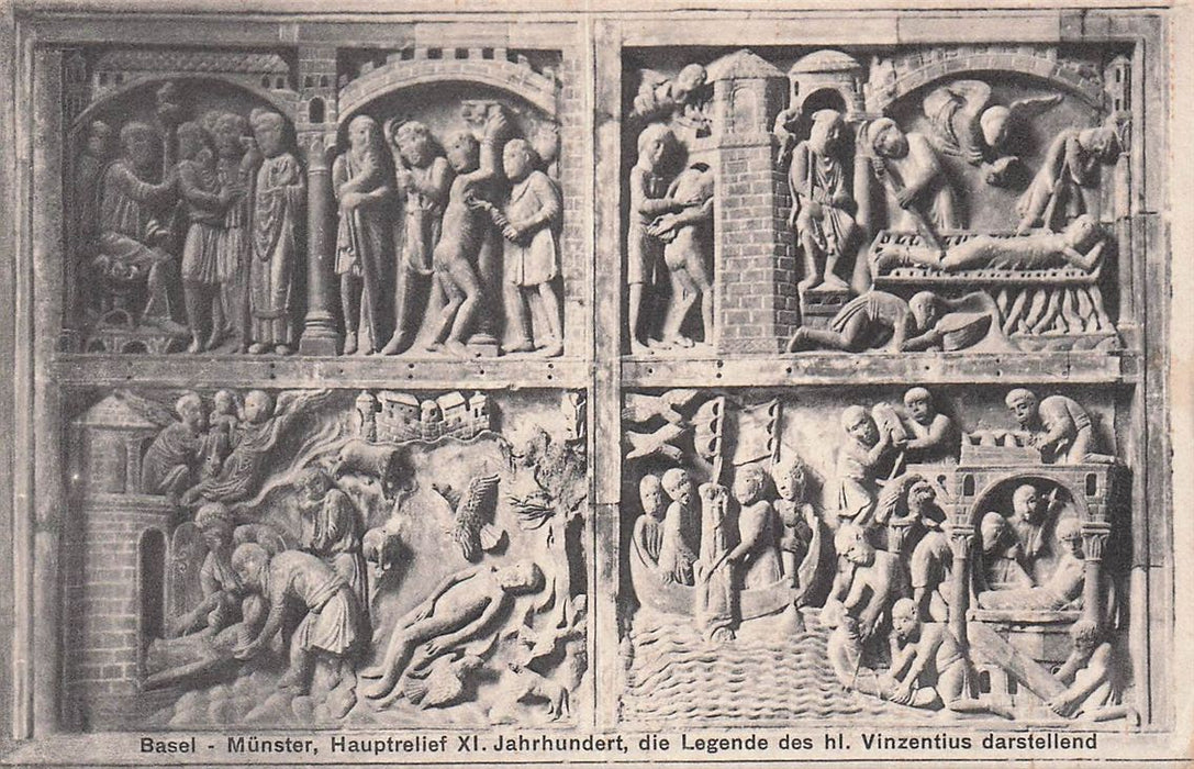 Basel Munster Hauptrelief Xi Jahrhundert