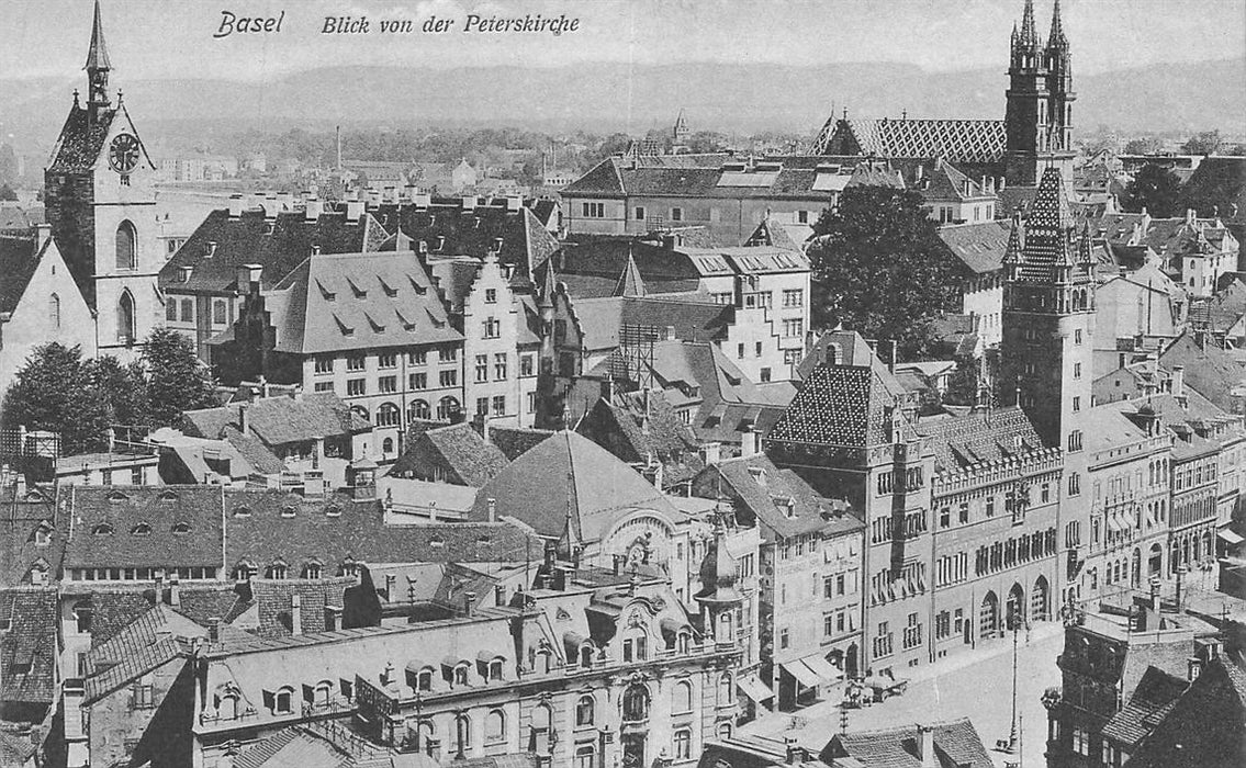 Basel Blick Von Der Peterskirche