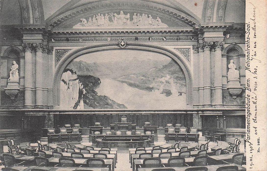 Parlamentsgebaude Bern Nationalraths-Saal.