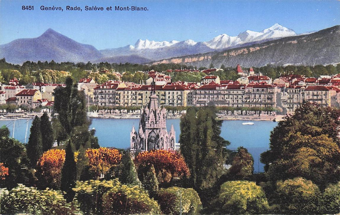 Geneve Rade Saleve Et Mont-Blanc