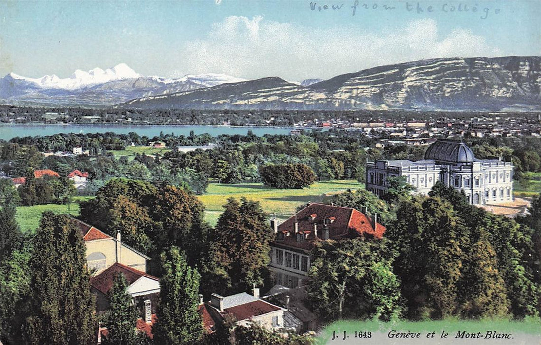 Geneve et le Mont-Blanc
