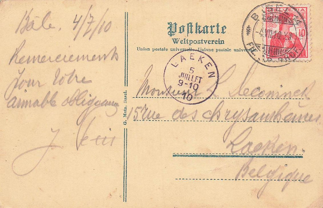 Basel Wettsteinbrucke Mit Munster