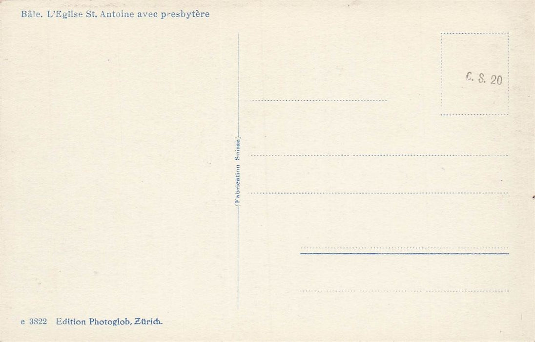 Basel St Antoniuskirche Mit Pfarrhaus