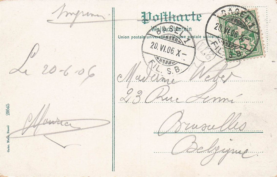 Basel Strassburger Denkmal Mit Bundesbahnhof