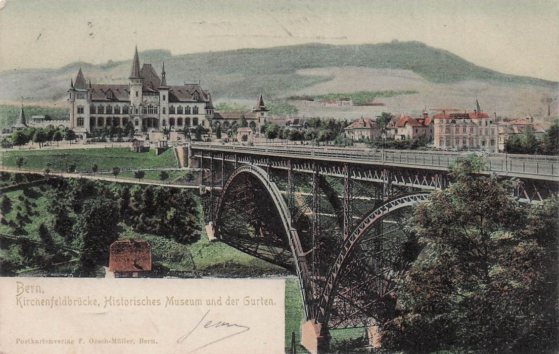 Bern Kirchenfeldbrucke Historisches Museum Und Der Gurten