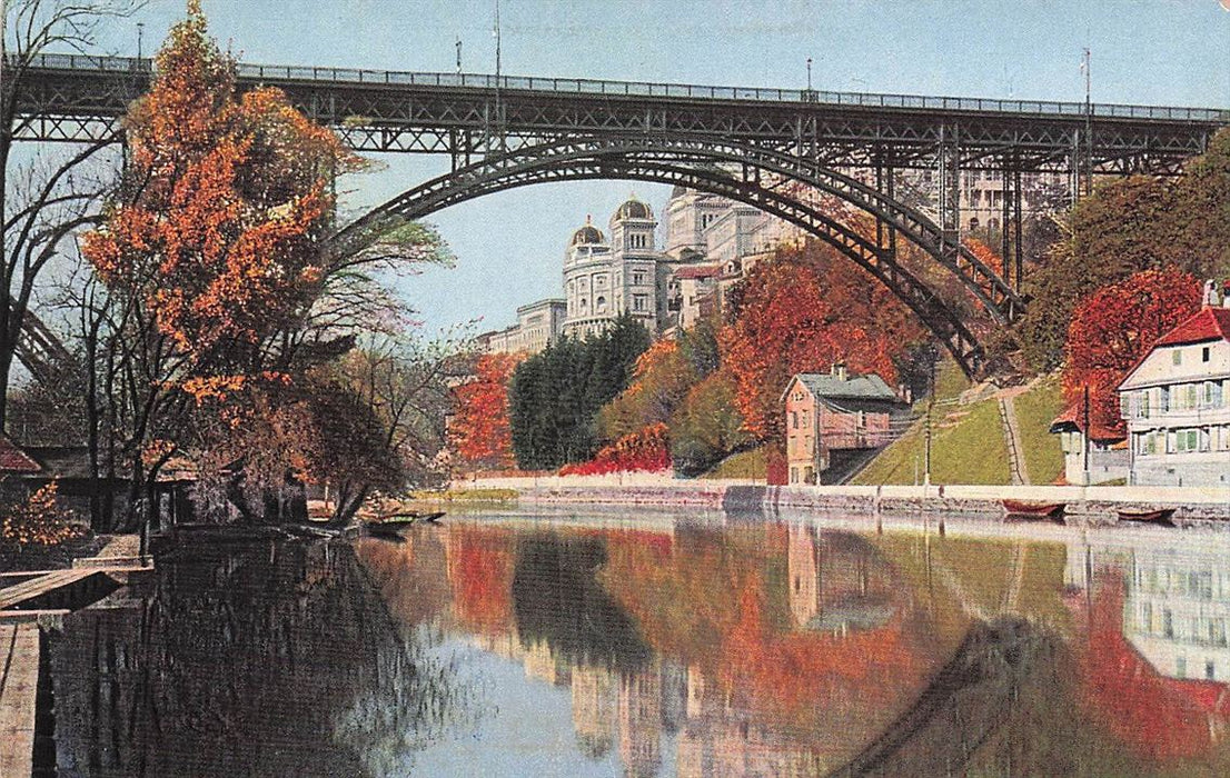 Bern: Kirchenfeldbrucke Mit Bundespalast