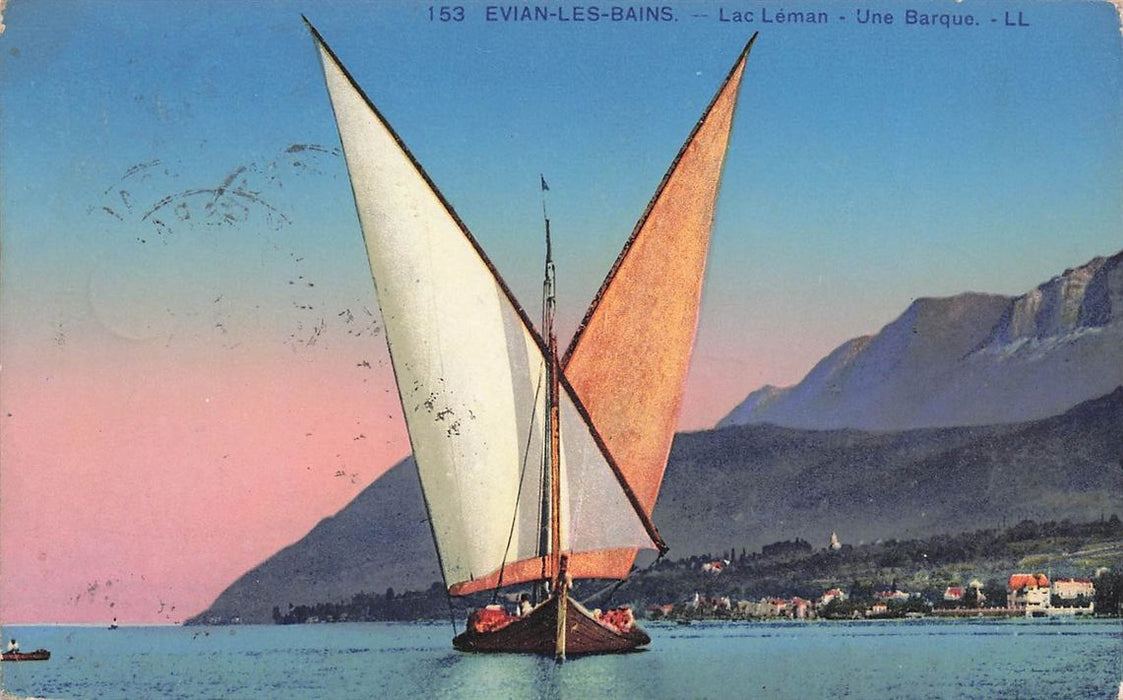 Evian-Les-Bains Lac Leman Une Barque.
