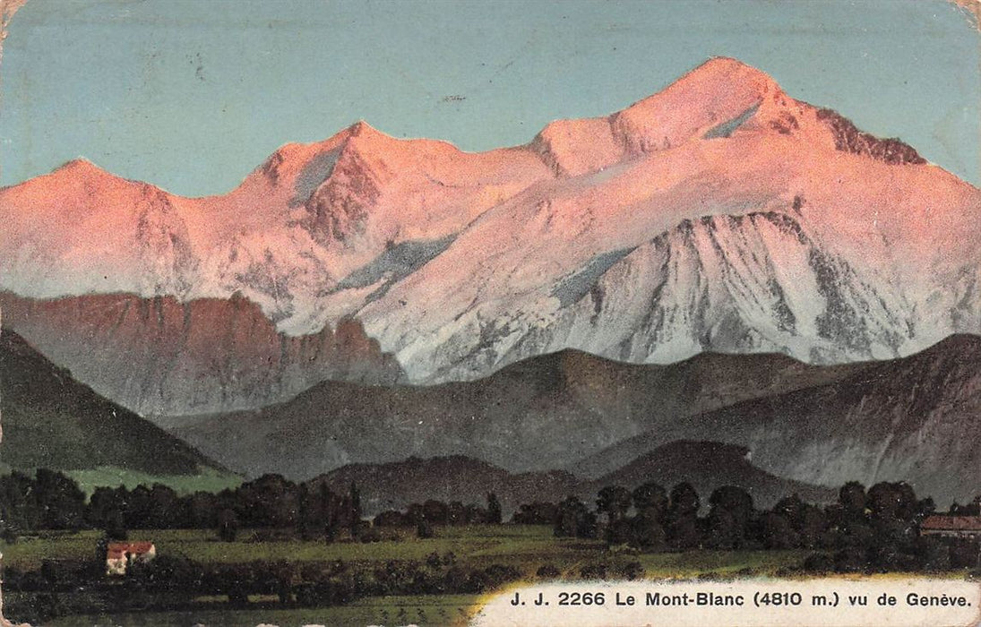 Le Mont-Blanc (4810 M.) Vu De Geneve