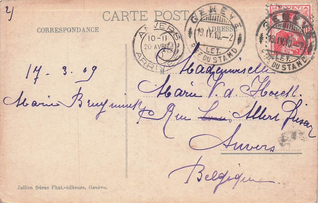 Le Mont-Blanc (4810 M.) Vu De Geneve