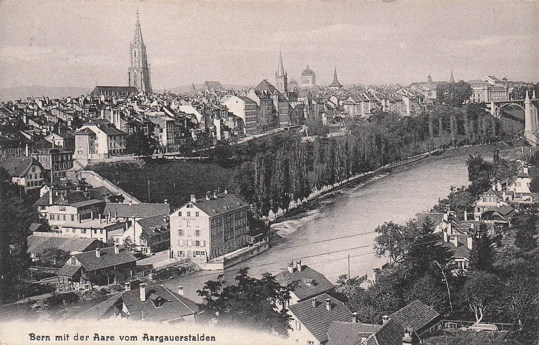 Bern Mit Der Aare Vom Aargauerstalden